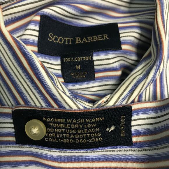 Scott Barber Horizontal Stripe Button Down - Picture 4 of 5